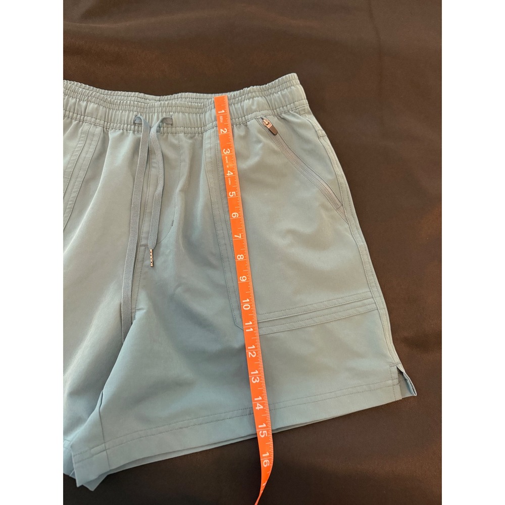 Unbranded Light Blue Athletic Shorts Large Drawstring Zipper Pockets Activewear